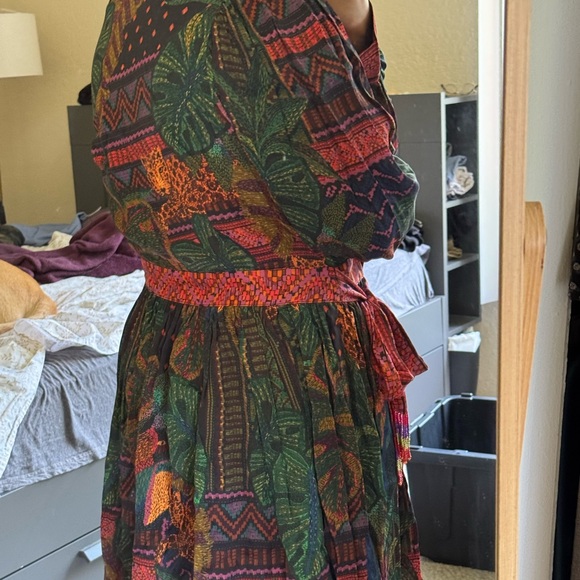 Colorful Patterned Kimono Robe - Picture 2 of 4